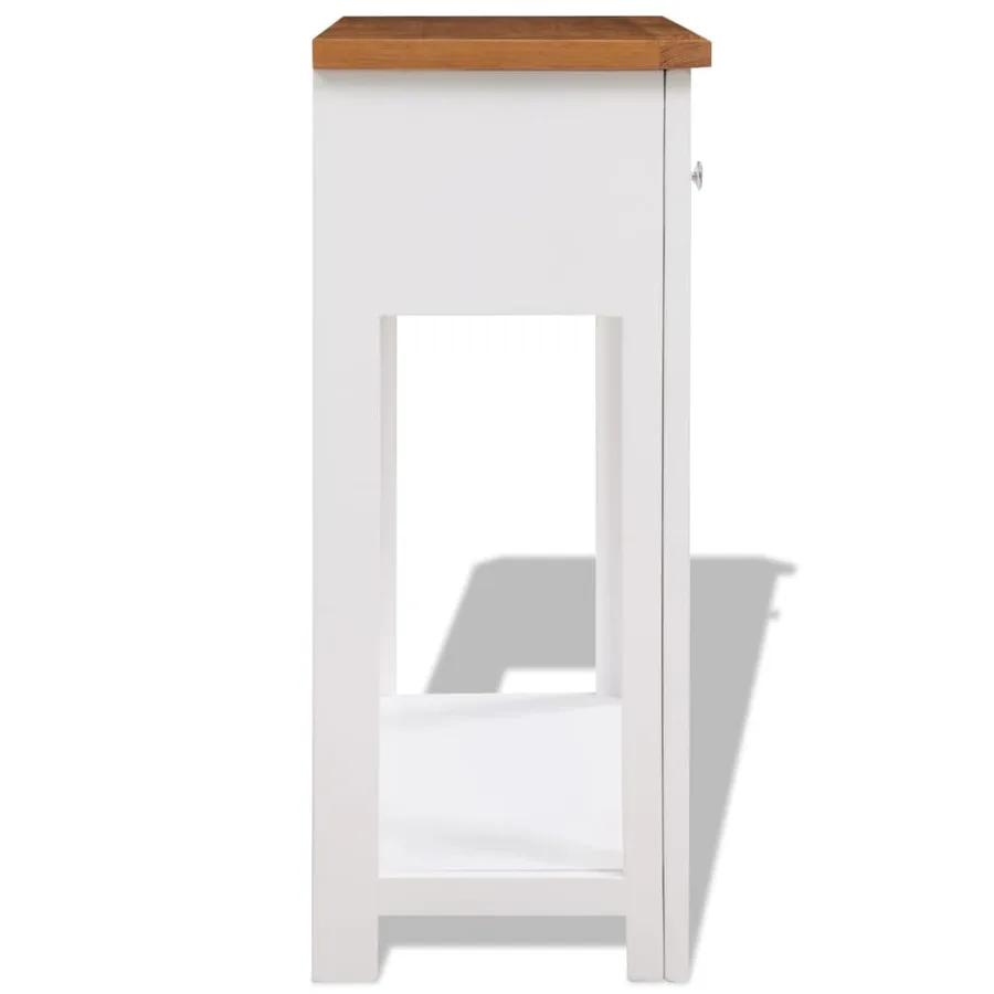 Table console 83 x 30 x 73 cm Bois de chêne massif - 3