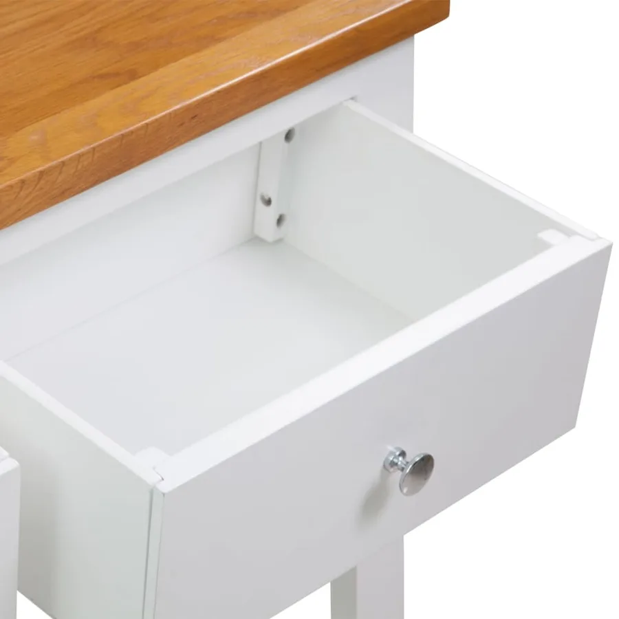 Table console 83 x 30 x 73 cm Bois de chêne massif - 4