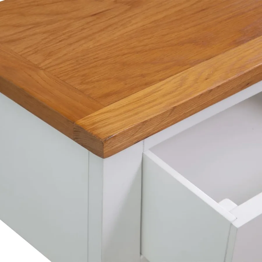 Table console 83 x 30 x 73 cm Bois de chêne massif - 5