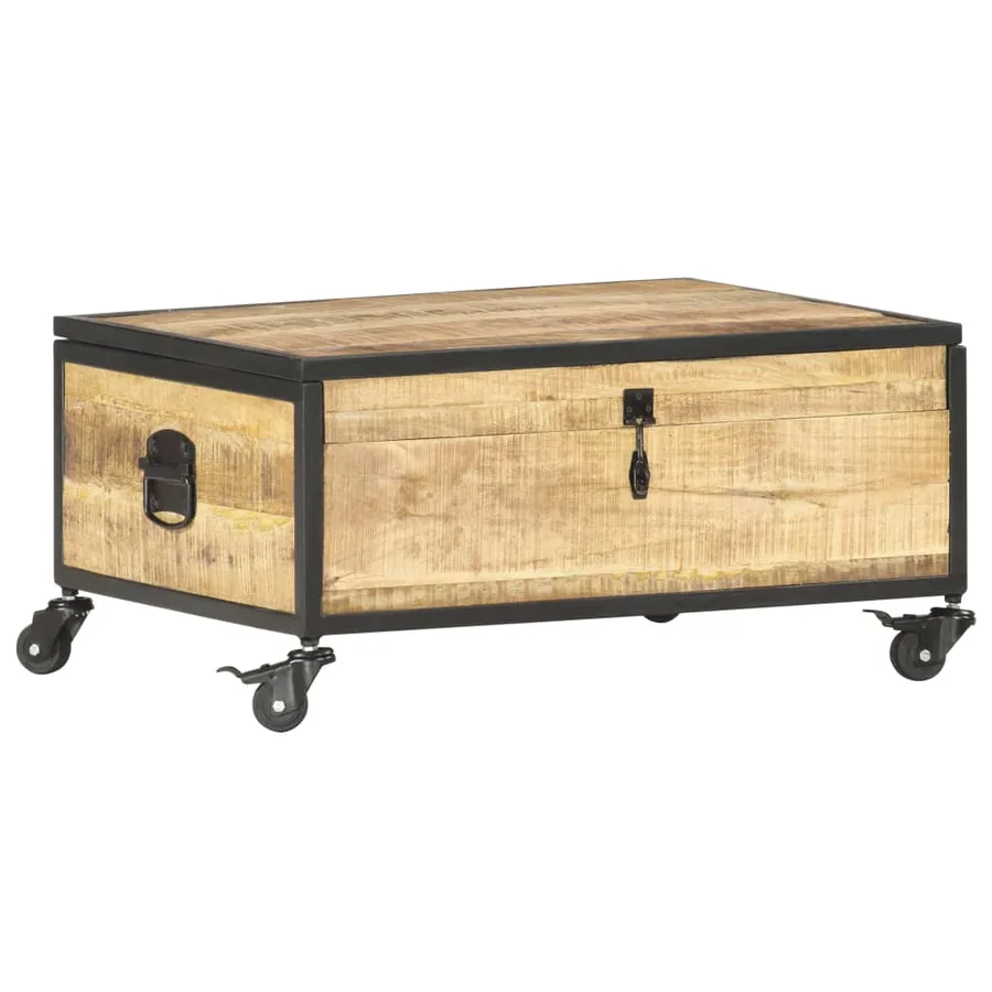 Table basse 70x50x33 cm Bois de manguier massif - 11