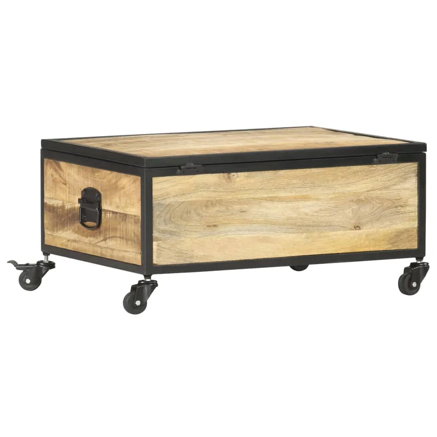 Table basse 70x50x33 cm Bois de manguier massif - 3