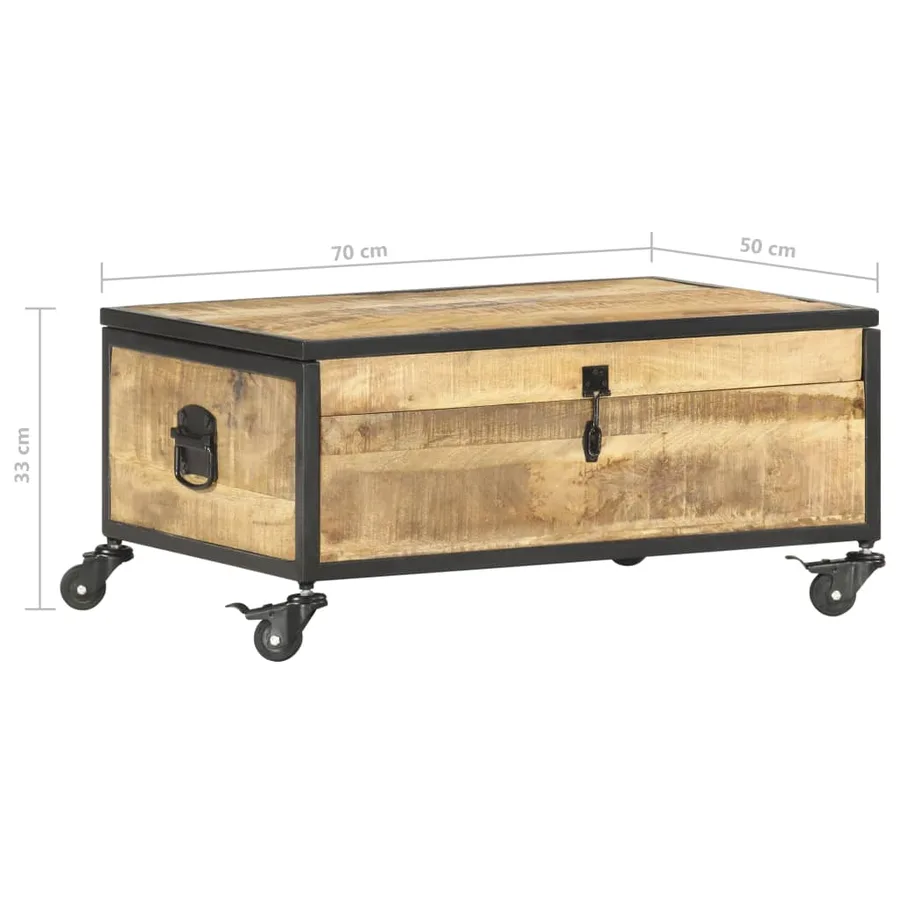 Table basse 70x50x33 cm Bois de manguier massif - 7