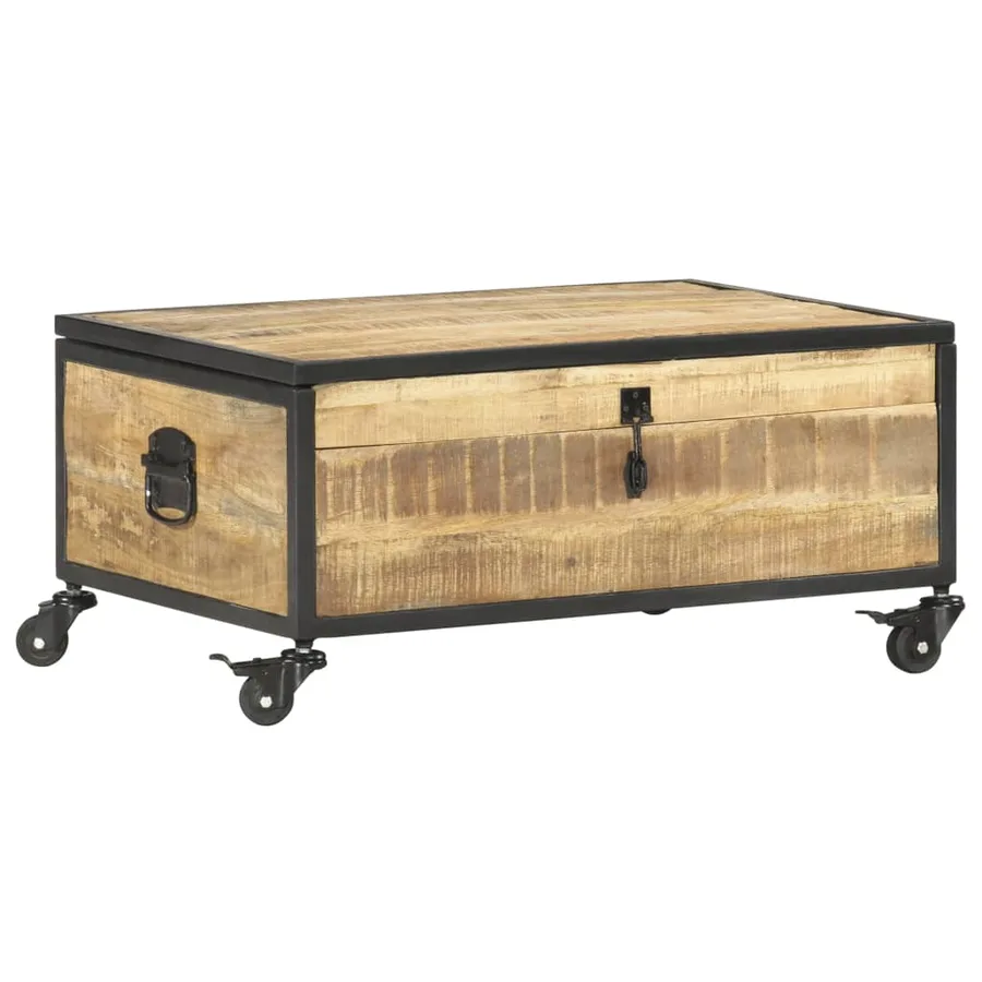 Table basse 70x50x33 cm Bois de manguier massif - 8