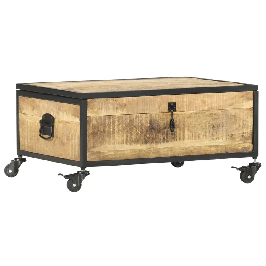 Table basse 70x50x33 cm Bois de manguier massif - 9