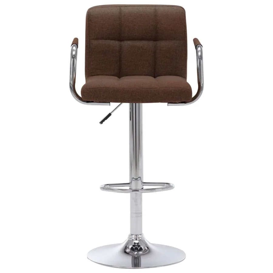 Chaises de bar lot de 2 marron tissu - 3