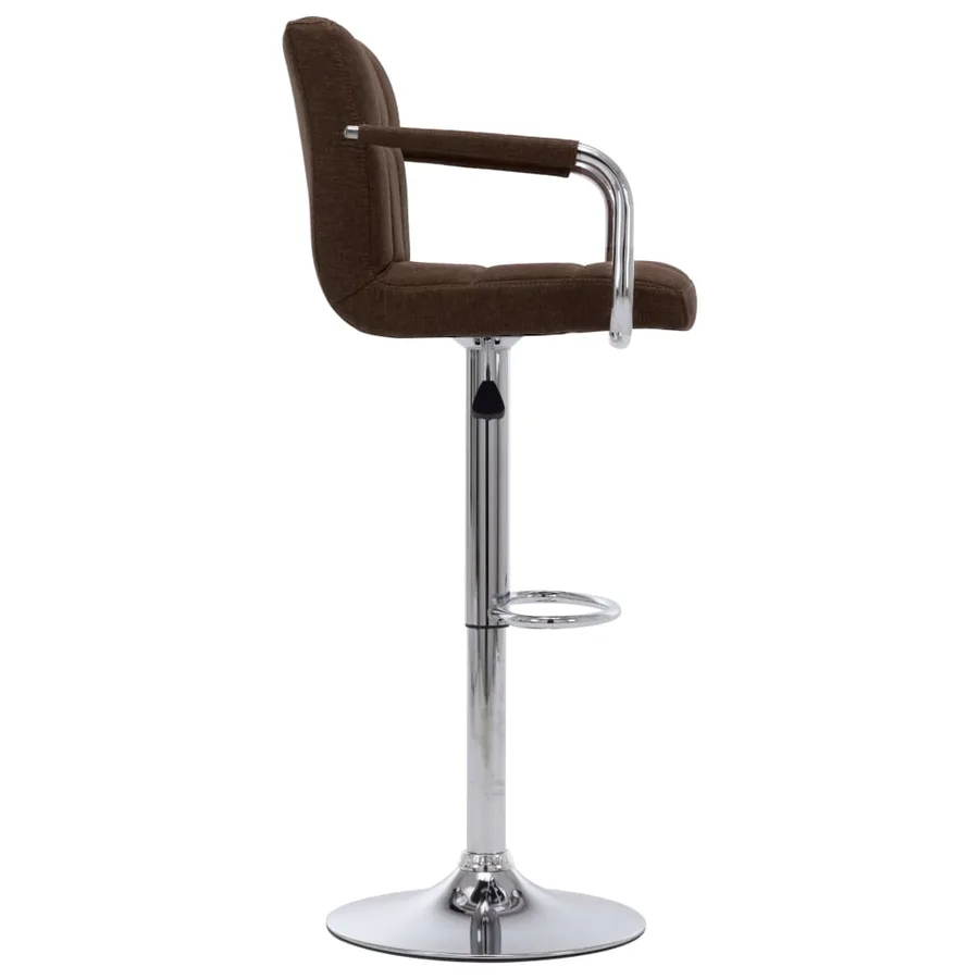 Chaises de bar lot de 2 marron tissu - 4