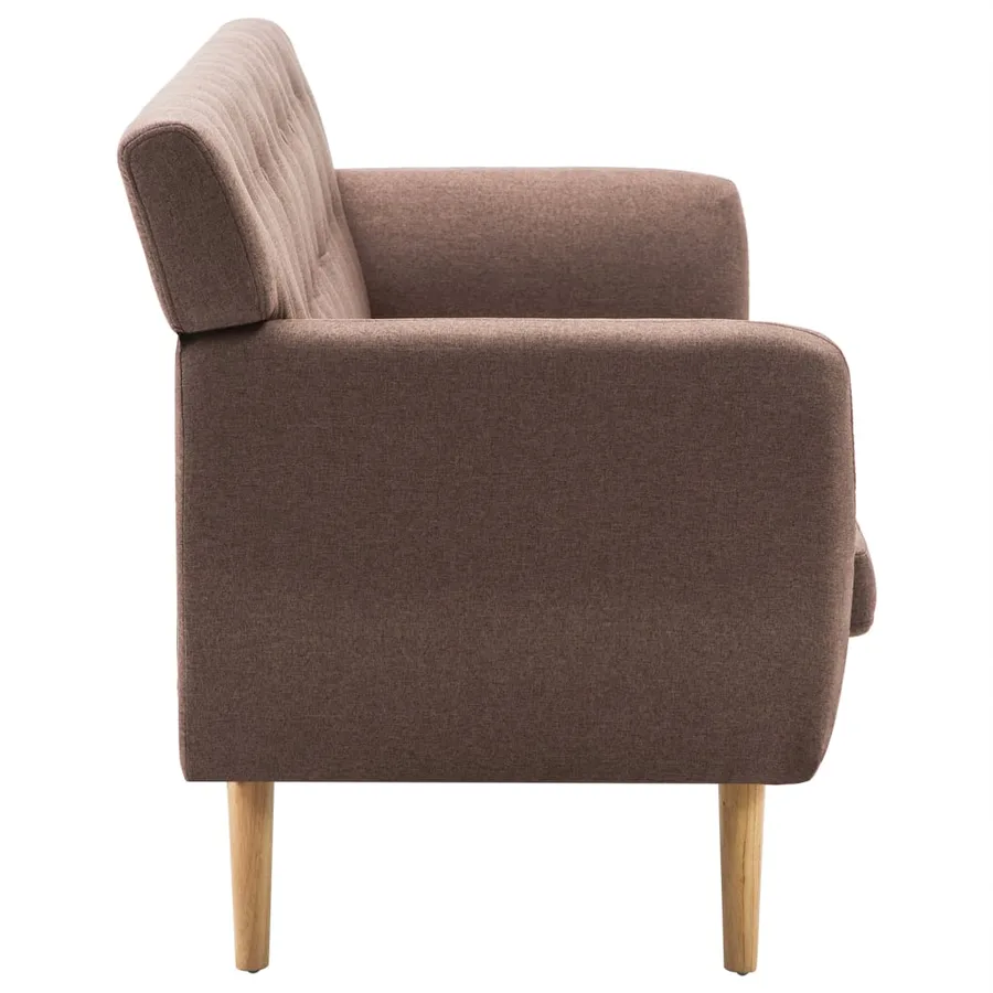 Canapé à 3 places revêtement en tissu 172x70x82 cm marron - 4