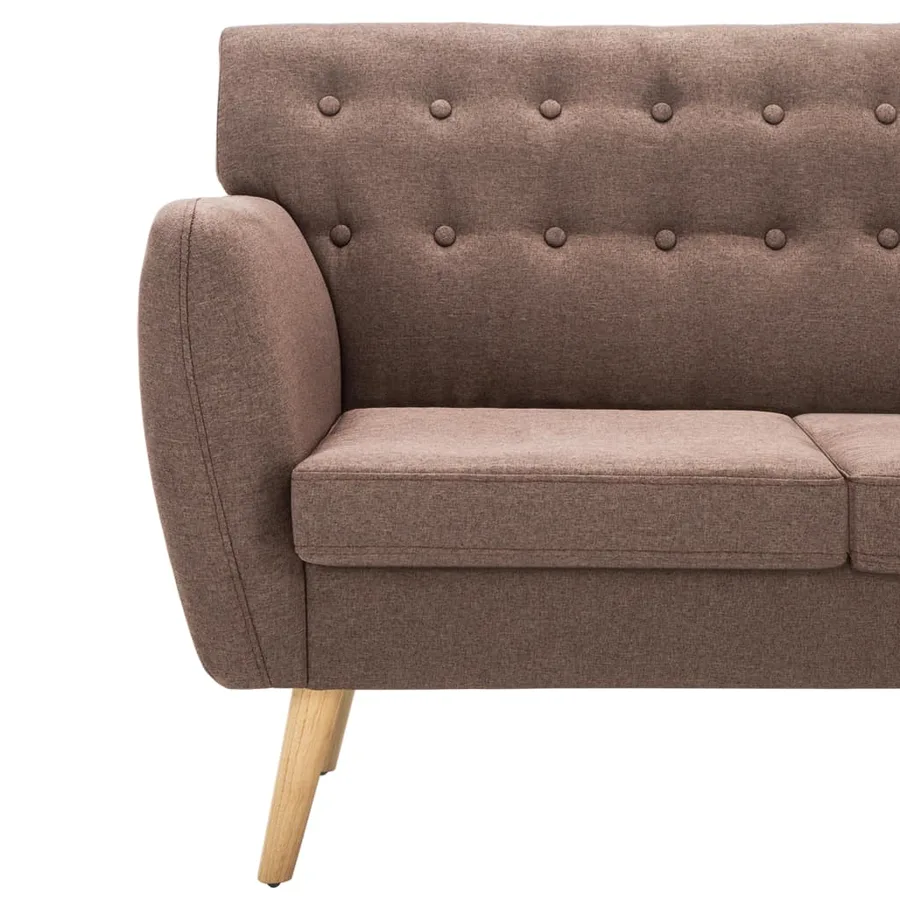 Canapé à 3 places revêtement en tissu 172x70x82 cm marron - 6