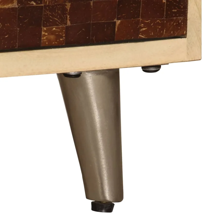 Meuble TV 120x30x40 cm Bois massif de manguier - 10