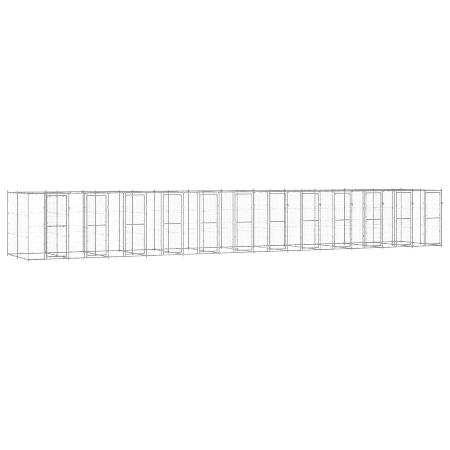 Chenil extérieur Acier galvanisé 29,02 m²