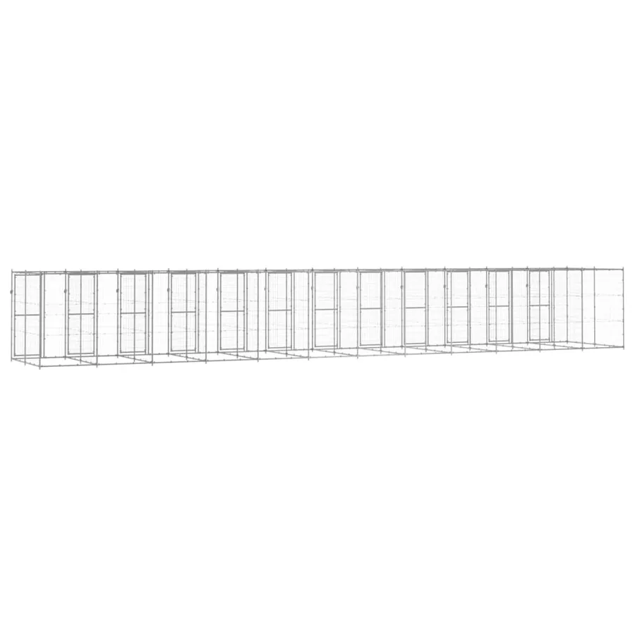 Chenil extérieur Acier galvanisé 29,02 m² - 4