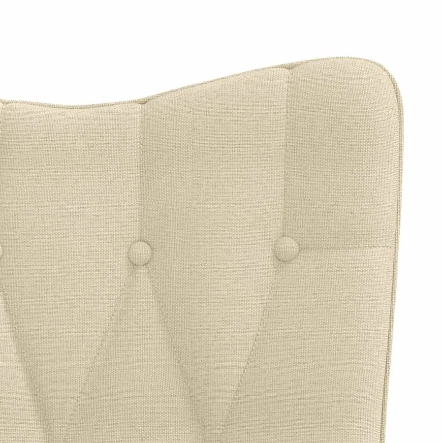 Chaise à bascule Crème Tissu - 6