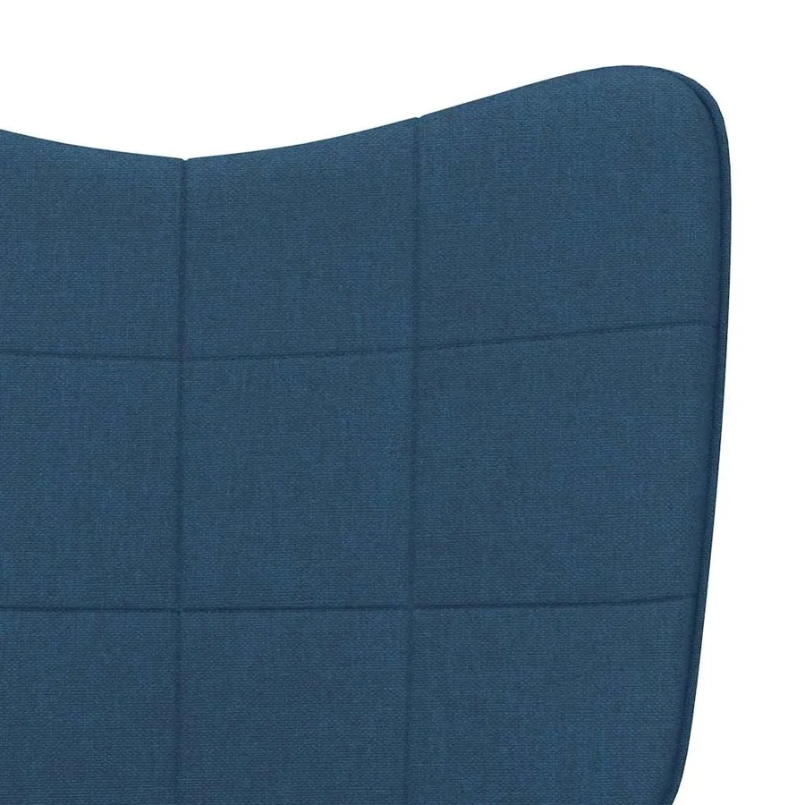 Chaise à bascule Bleu Tissu - 6