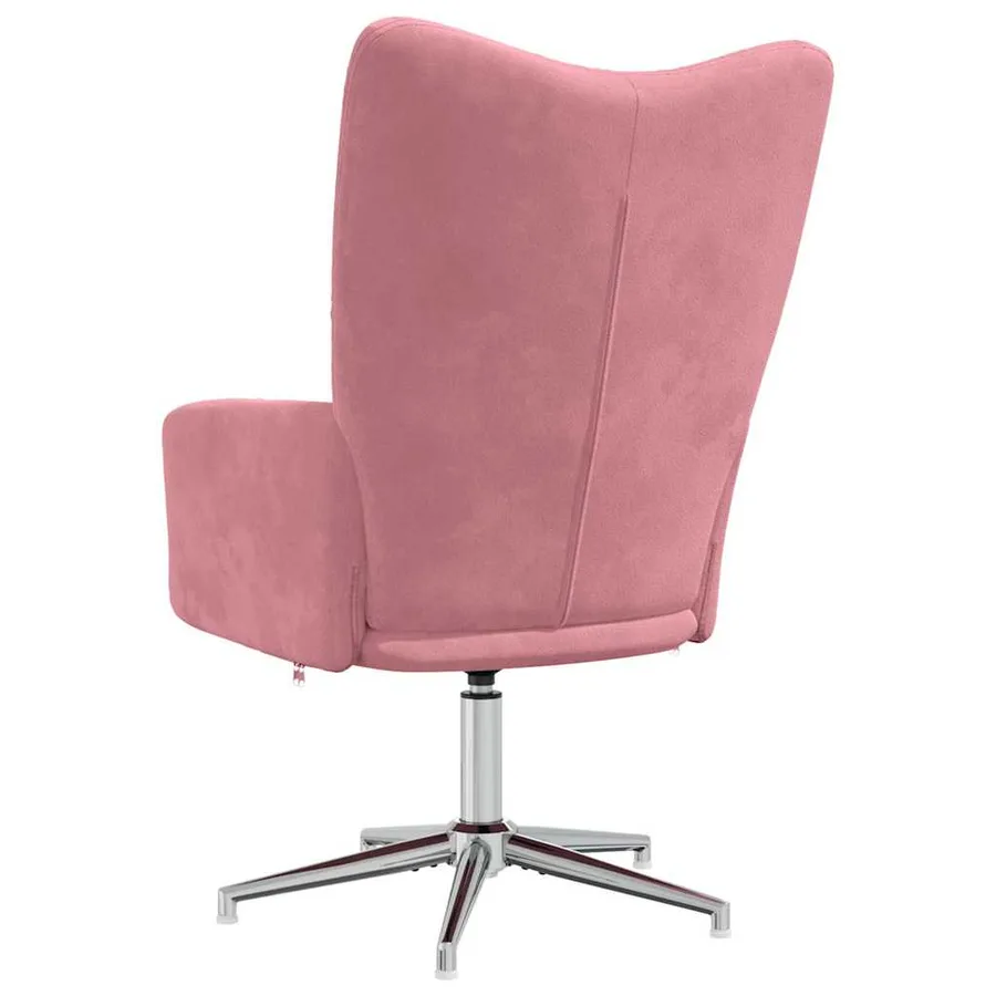 Chaise de relaxation Rose Velours - 5