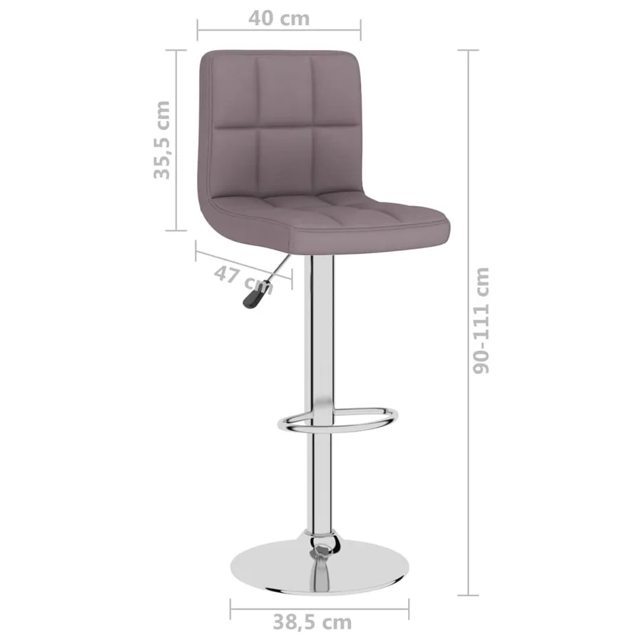 Tabouret de bar Taupe Tissu - 9