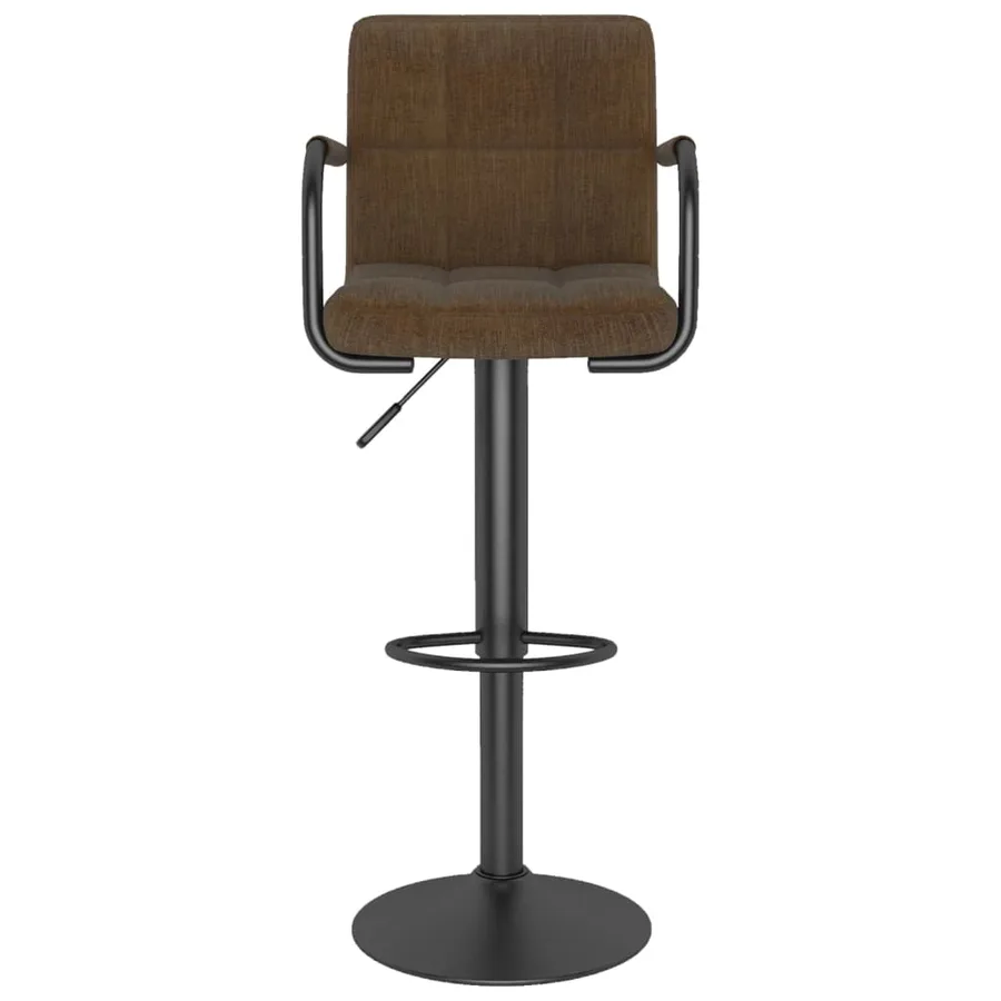 Tabourets de bar lot de 2 marron tissu - 4