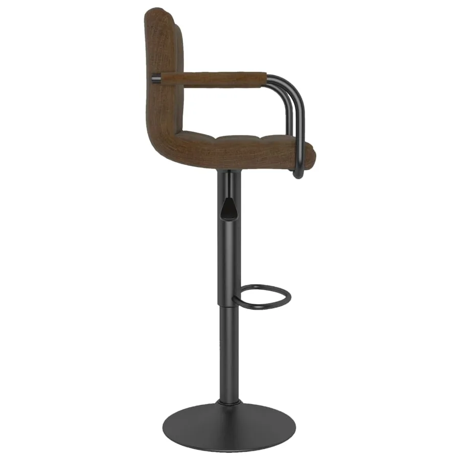 Tabourets de bar lot de 2 marron tissu - 5