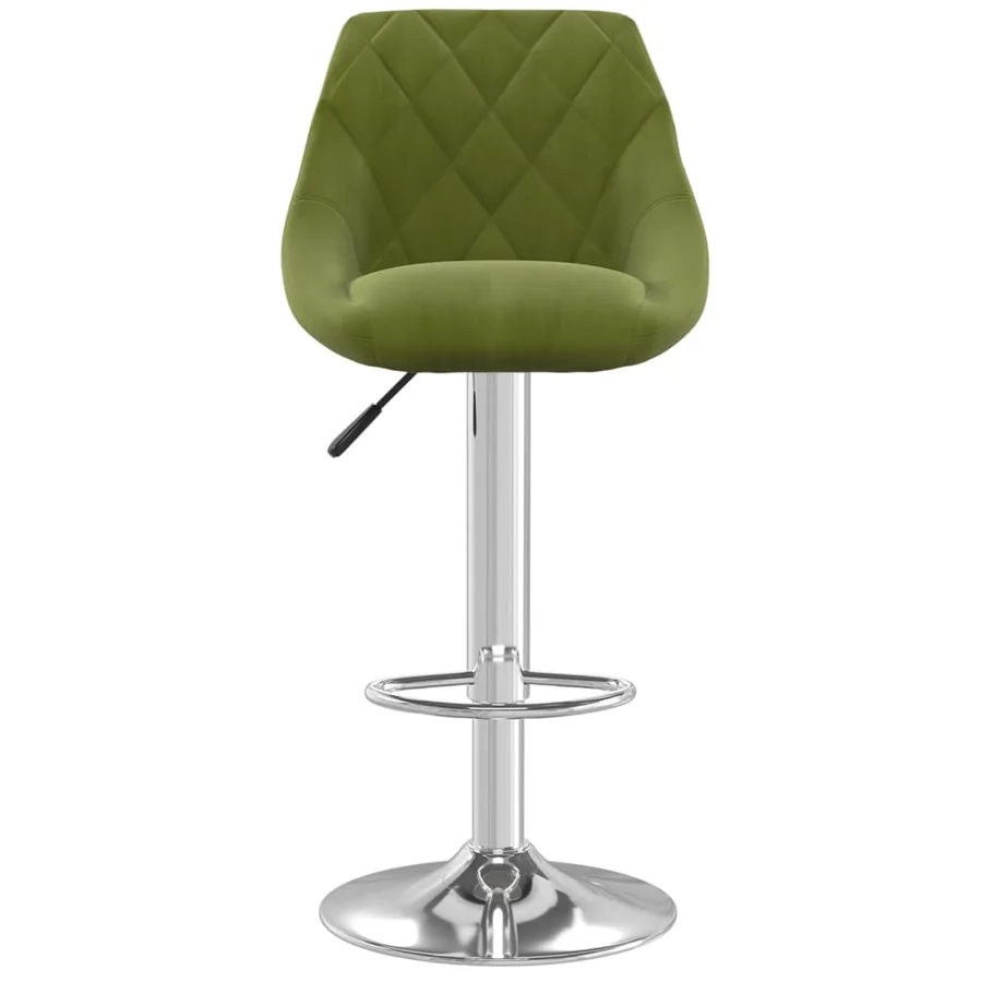 Tabourets de bar lot de 2 vert clair velours - 4