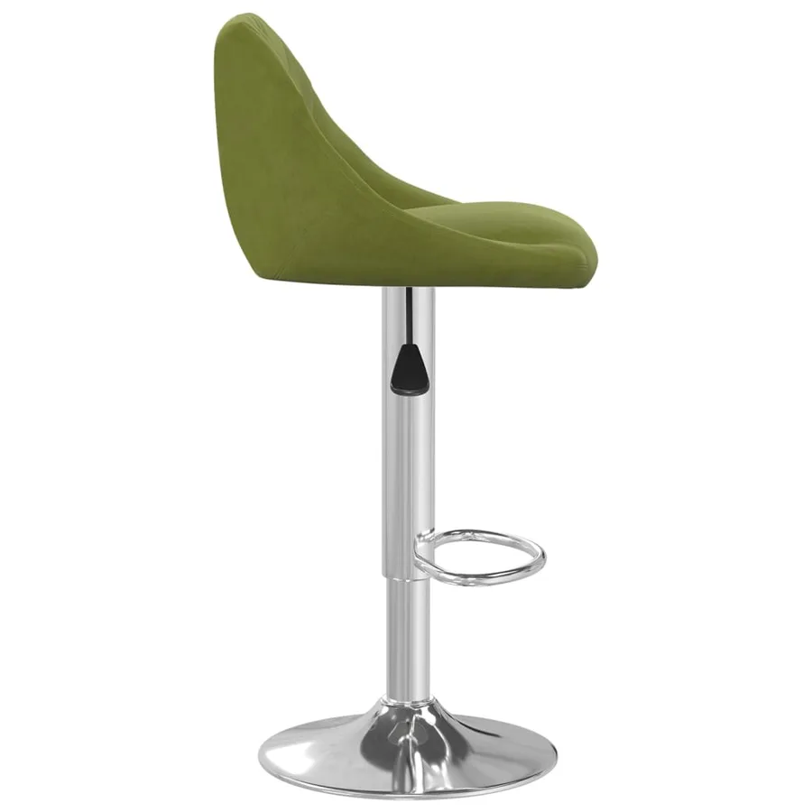Tabourets de bar lot de 2 vert clair velours - 5