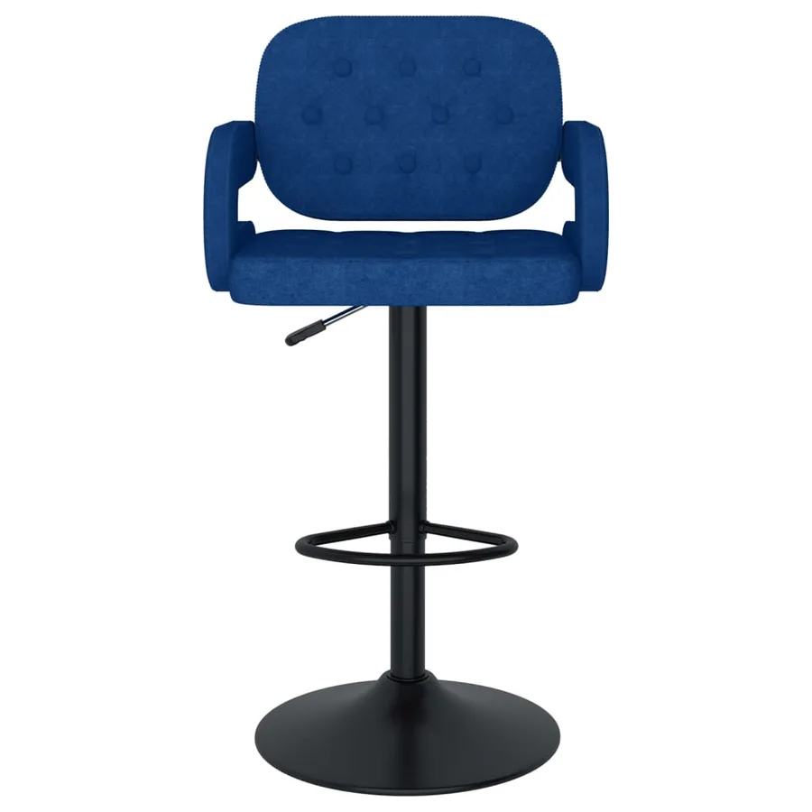 Tabourets de bar lot de 2 bleu tissu - 3
