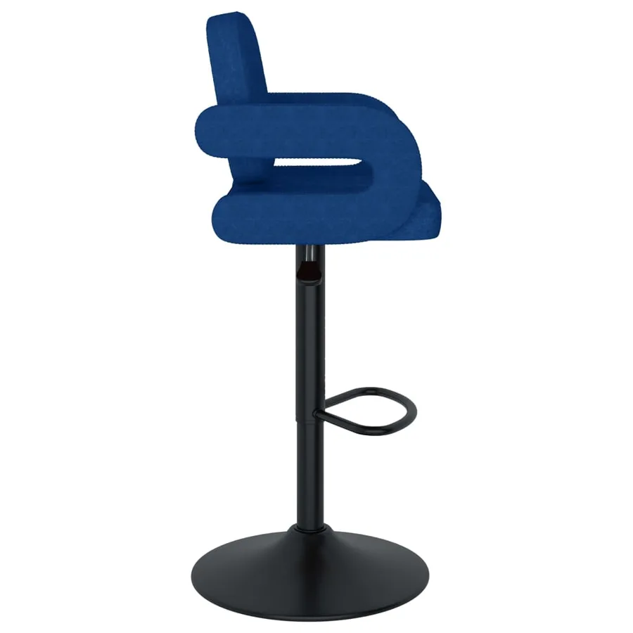 Tabourets de bar lot de 2 bleu tissu - 4