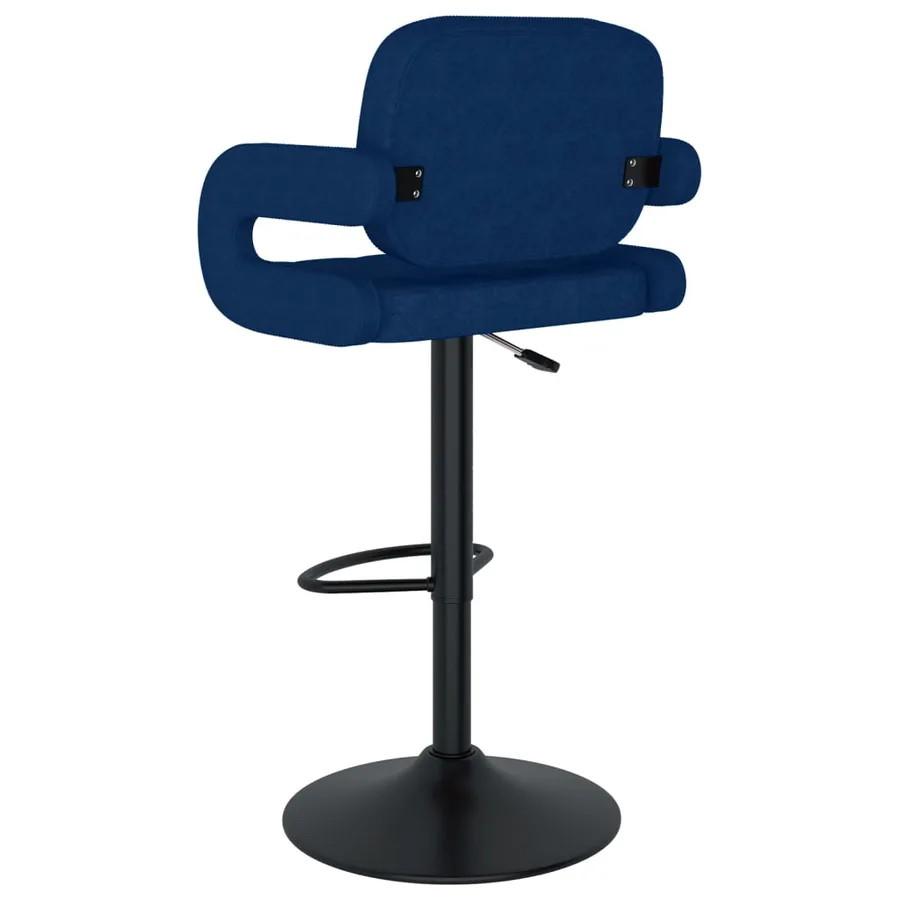 Tabourets de bar lot de 2 bleu tissu - 5