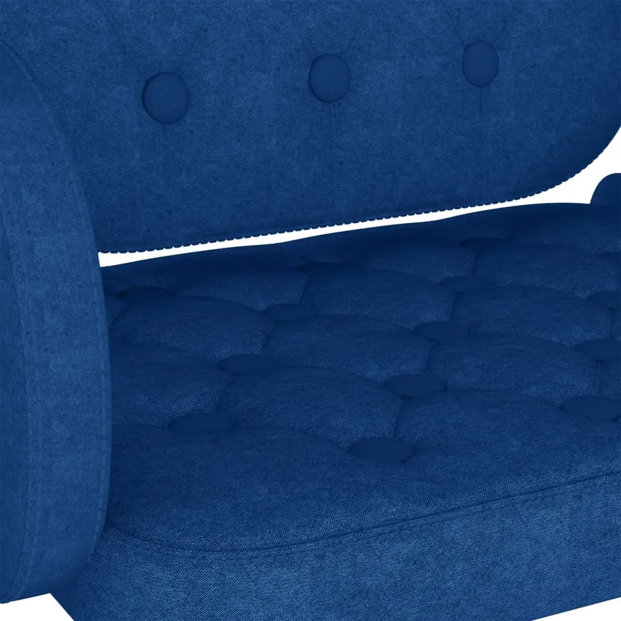 Tabourets de bar lot de 2 bleu tissu - 8