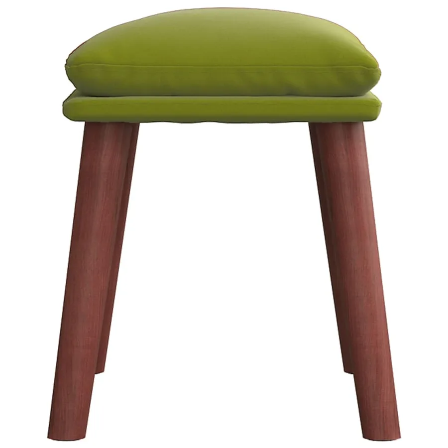 Repose-pied Vert clair 45x29,5x35 cm Velours - 4