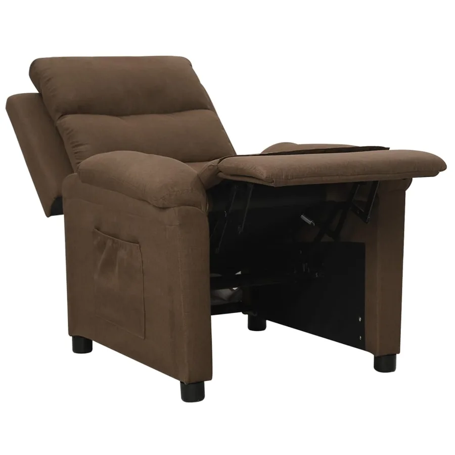 Fauteuil inclinable Marron Tissu - 7