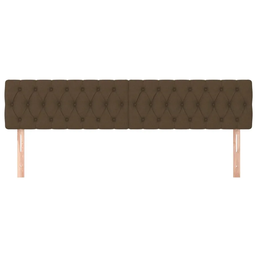 Têtes de lit Marron foncé 180 x 7 x 78/88 cm Tissu - 3