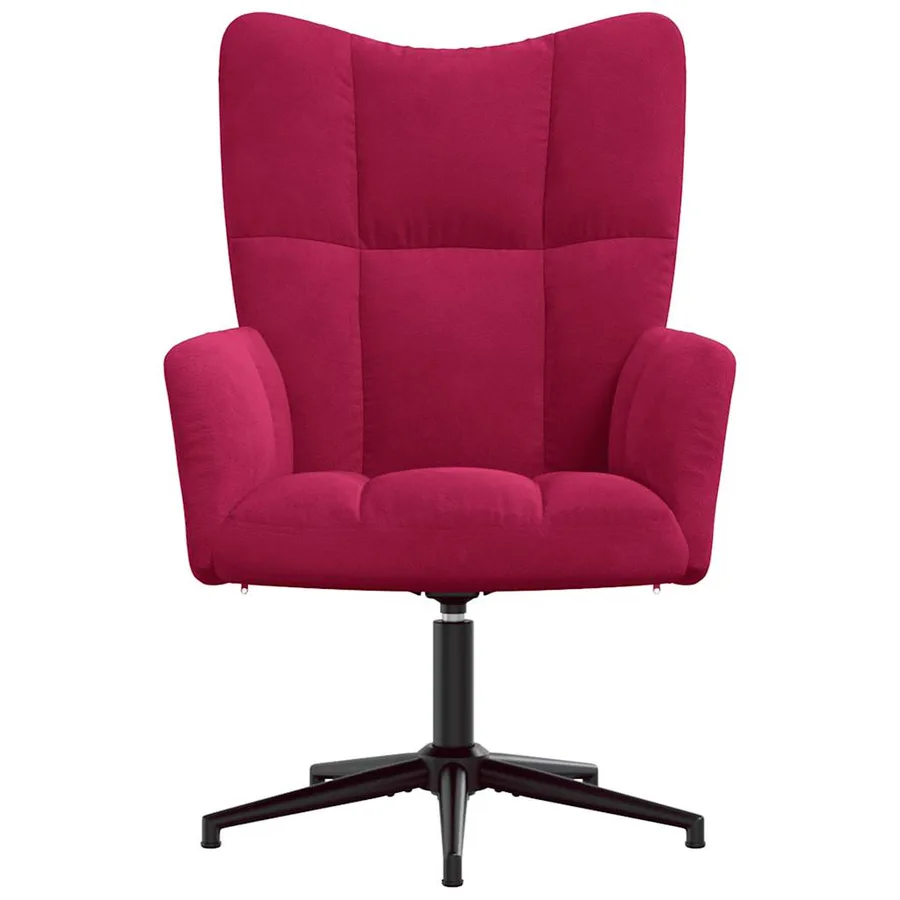 Chaise de relaxation Rouge bordeaux Velours - 3