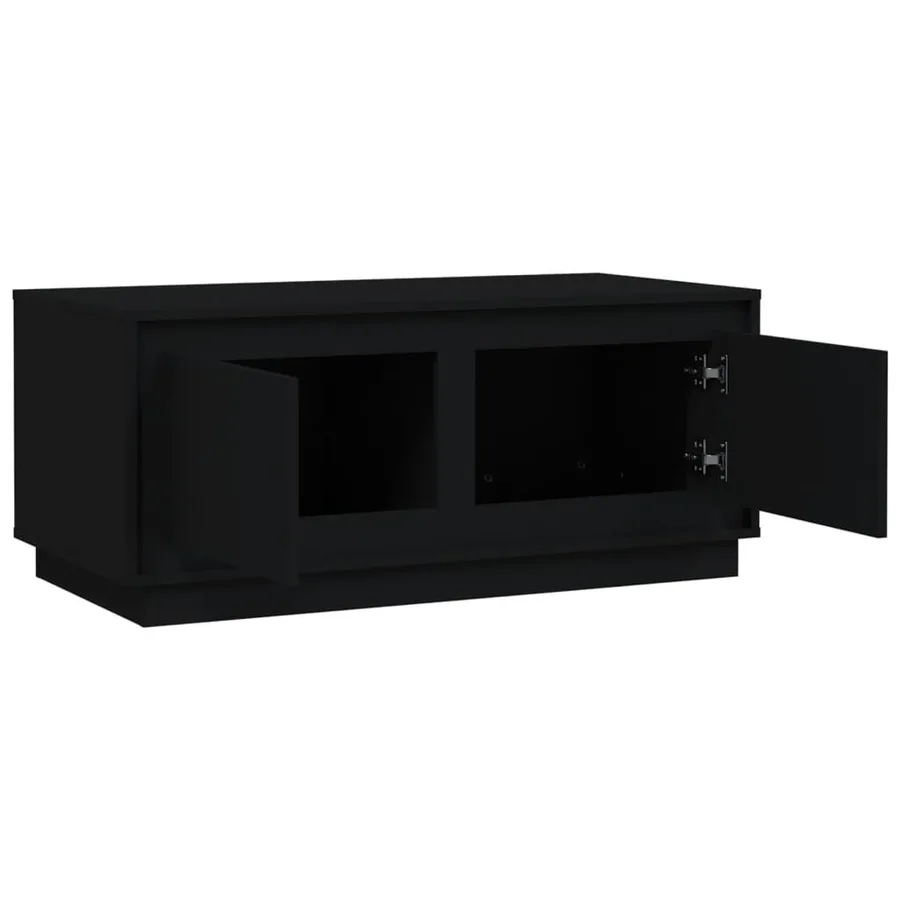 Table basse noir 102x50x44 cm bois d'ingénierie - 7