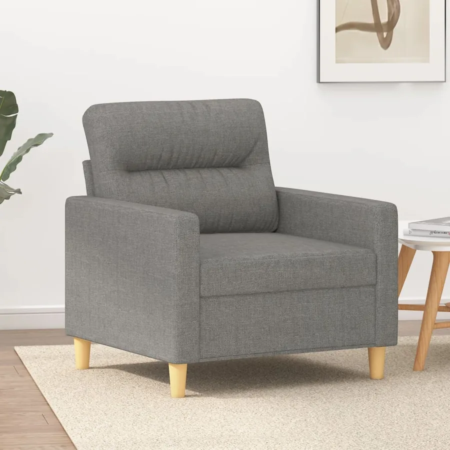 Fauteuil Gris foncé 60 cm Tissu