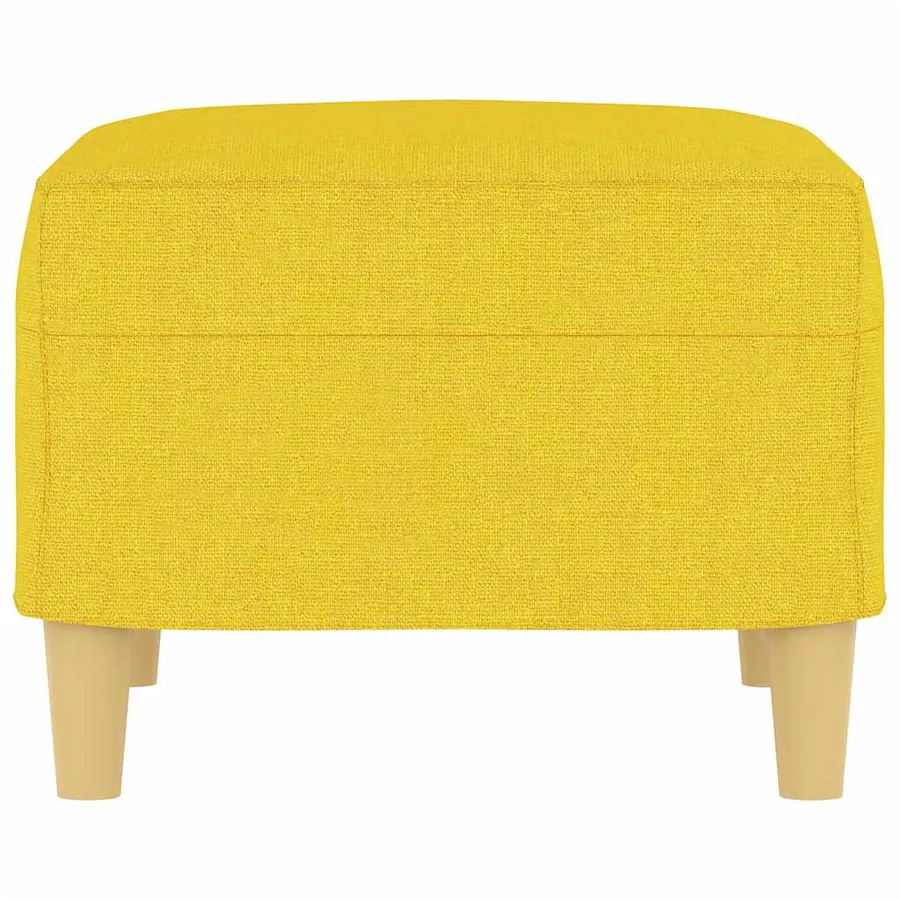 Repose-pied Jaune clair 60x50x41 cm Tissu - 4