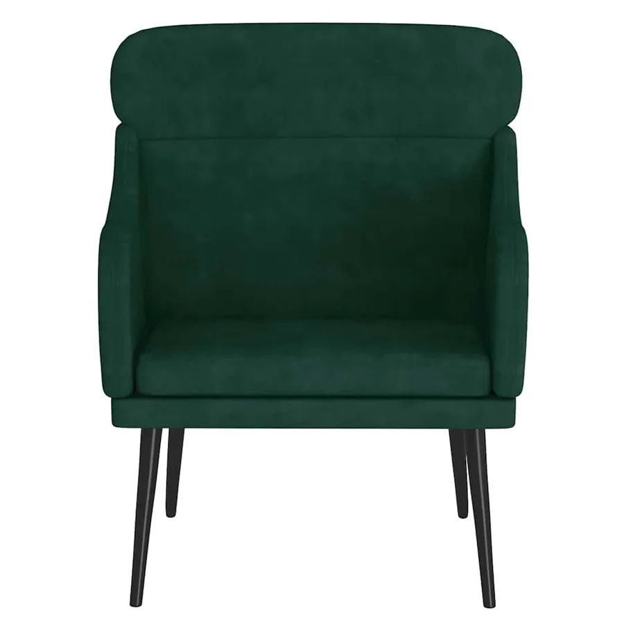 Fauteuil Vert foncé 63x76x80 cm Velours - 3