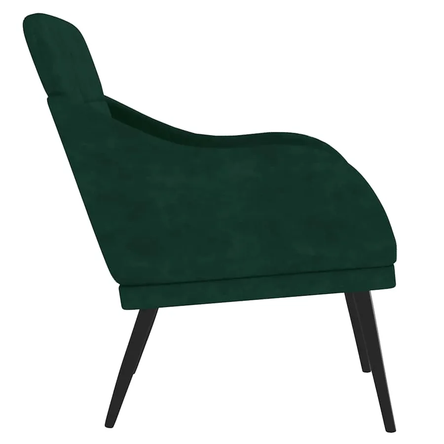Fauteuil Vert foncé 63x76x80 cm Velours - 4