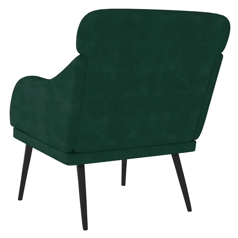 Fauteuil Vert foncé 63x76x80 cm Velours - 5