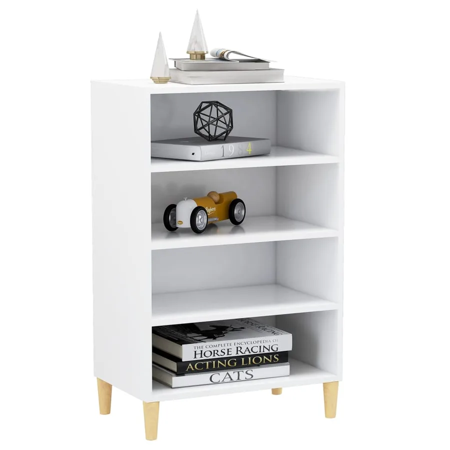 Buffet Blanc 57x35x90 cm Bois d’ingénierie - 3