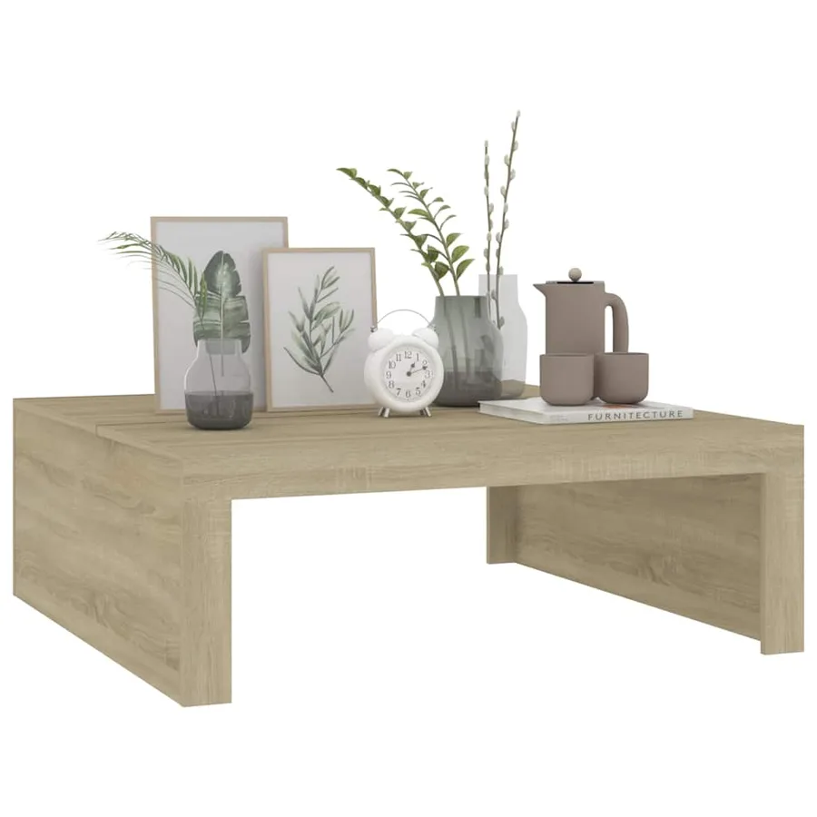 Table basse Chêne sonoma 100x100x35 cm Bois d'ingénierie - 4