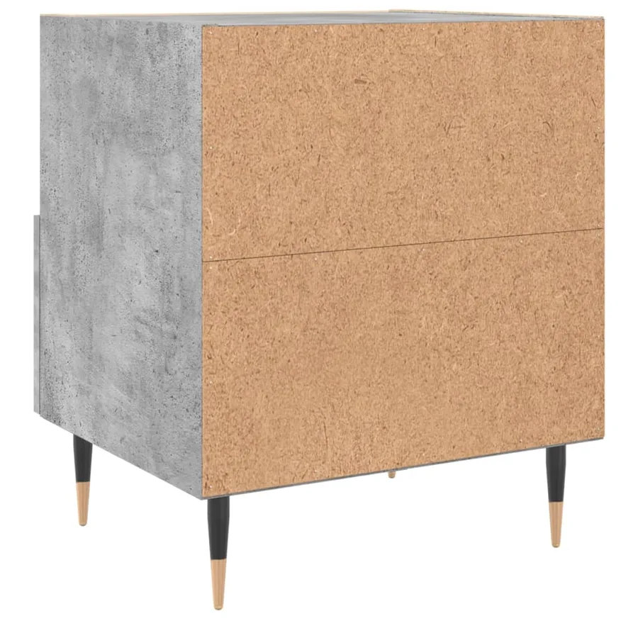 Tables de chevet 2pcs gris béton 40x35x47,5cm bois d’ingénierie - 9