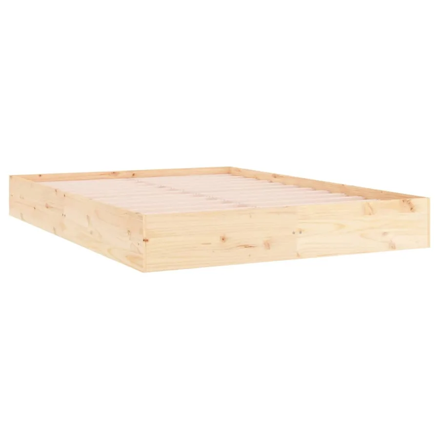 Cadre de lit sans matelas bois massif 160x200 cm - 3