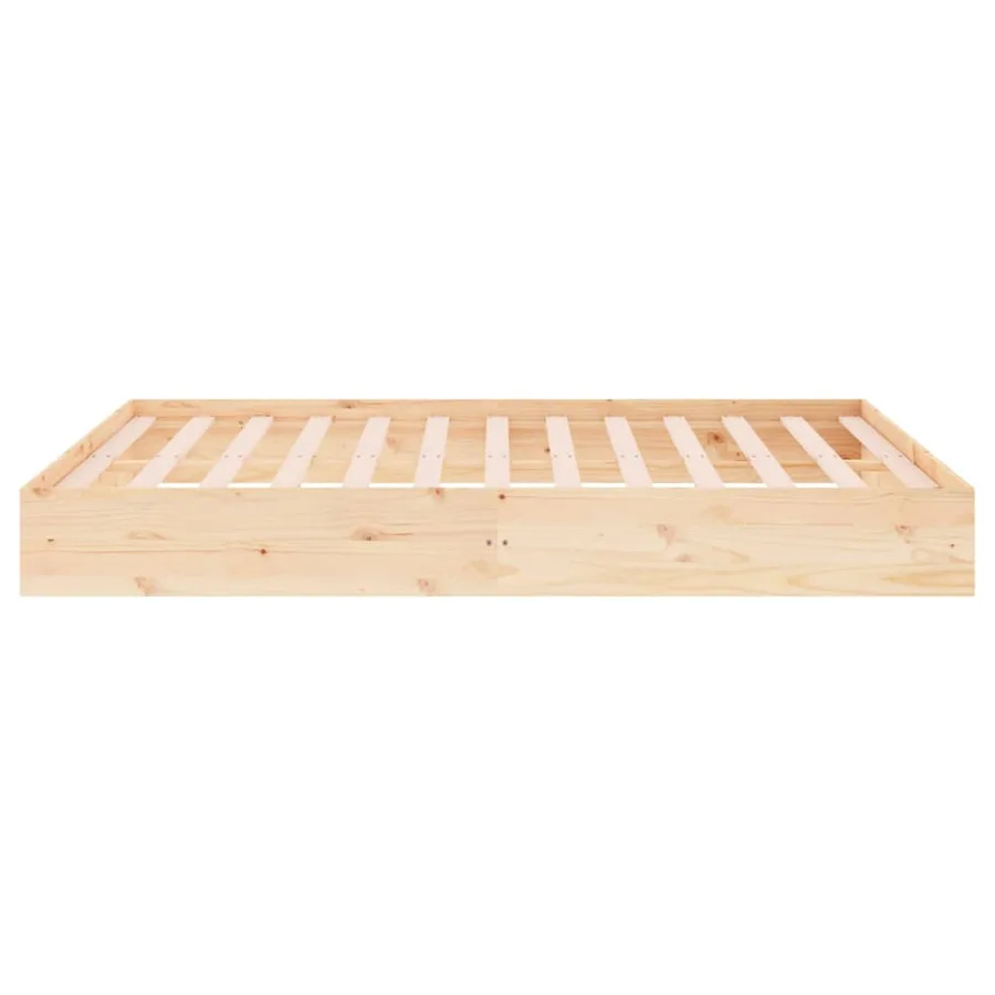 Cadre de lit sans matelas bois massif 160x200 cm - 6