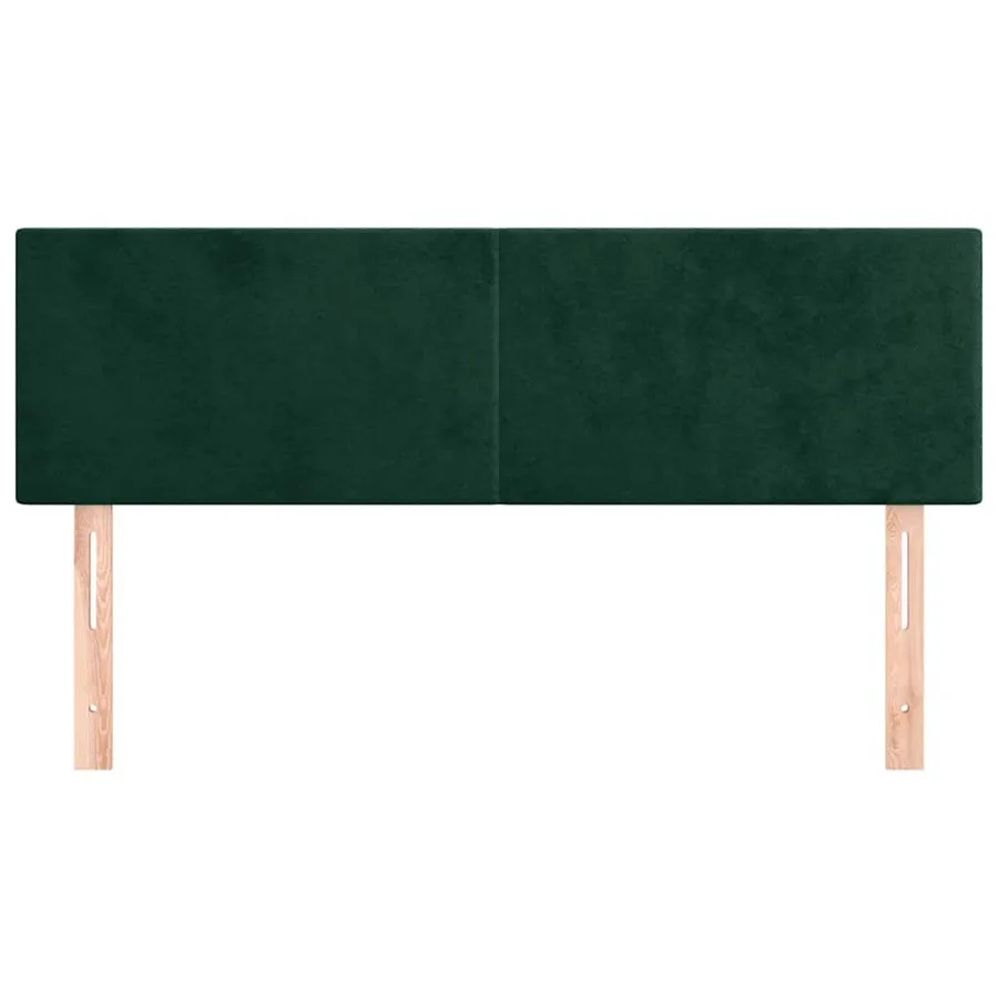 Têtes de lit Vert foncé 144x5x78/88 cm Velours - 3