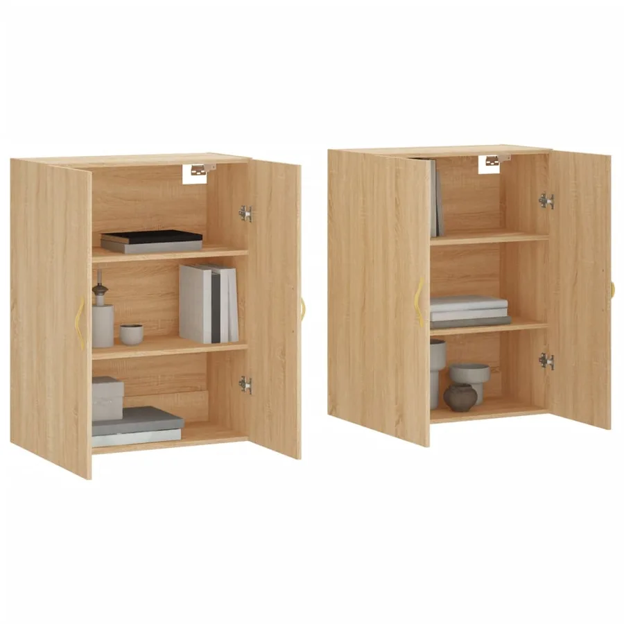 Armoires murales 2 pcs chêne sonoma 69,5x34x90 cm - 3