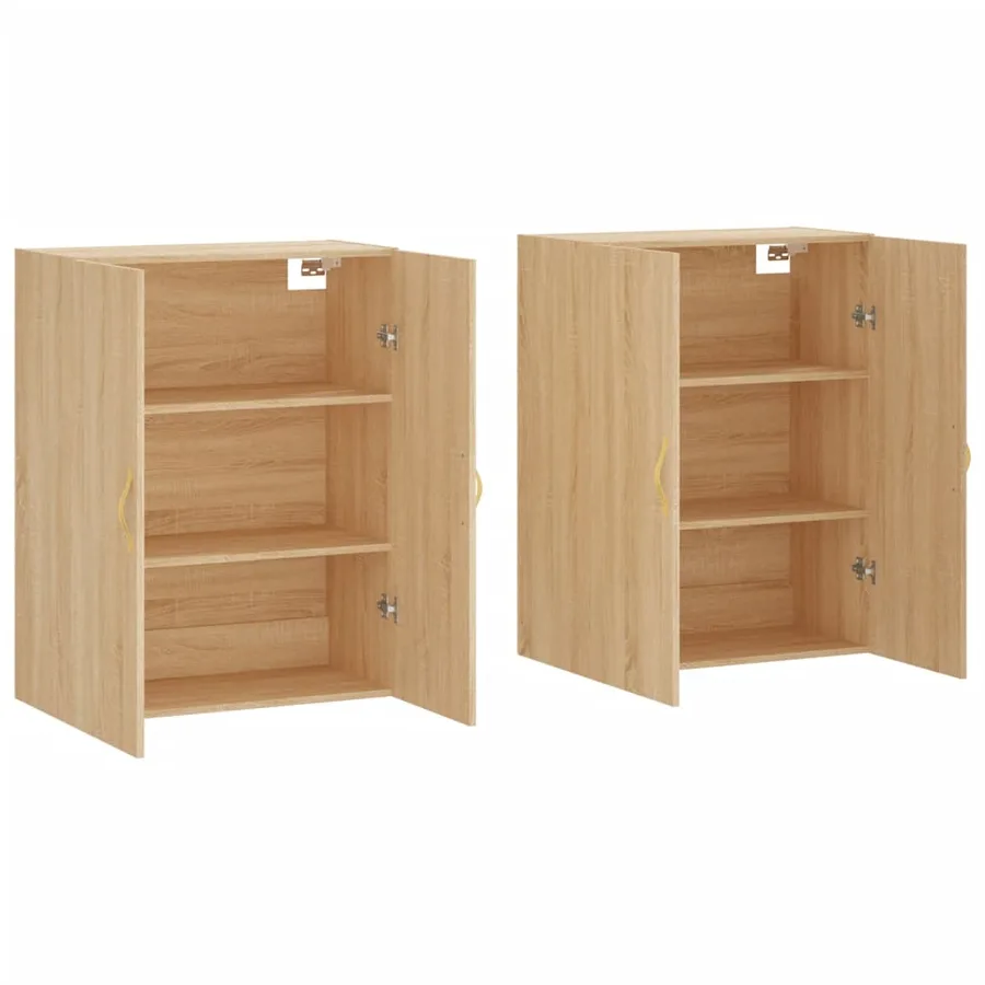 Armoires murales 2 pcs chêne sonoma 69,5x34x90 cm - 4