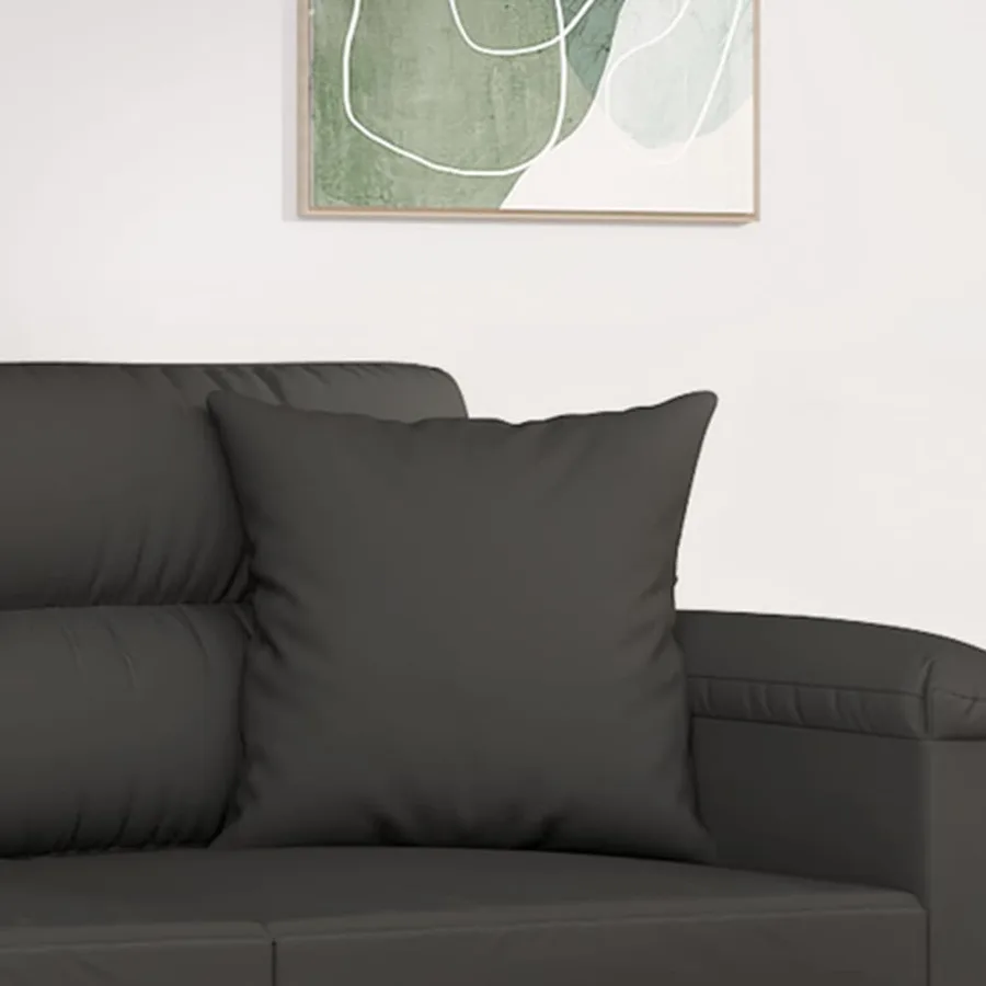 Coussins décoratifs lot de 2 Gris foncé Tissu microfibre - 5