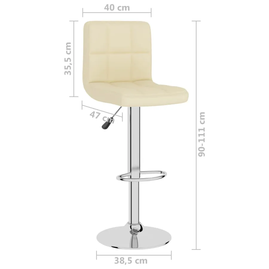 Tabouret de bar Crème Tissu - 9