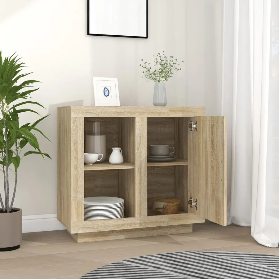 Buffet Chêne sonoma 80x40x75 cm - 3