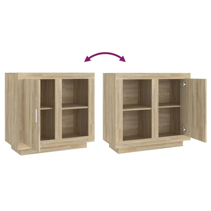 Buffet Chêne sonoma 80x40x75 cm - 8