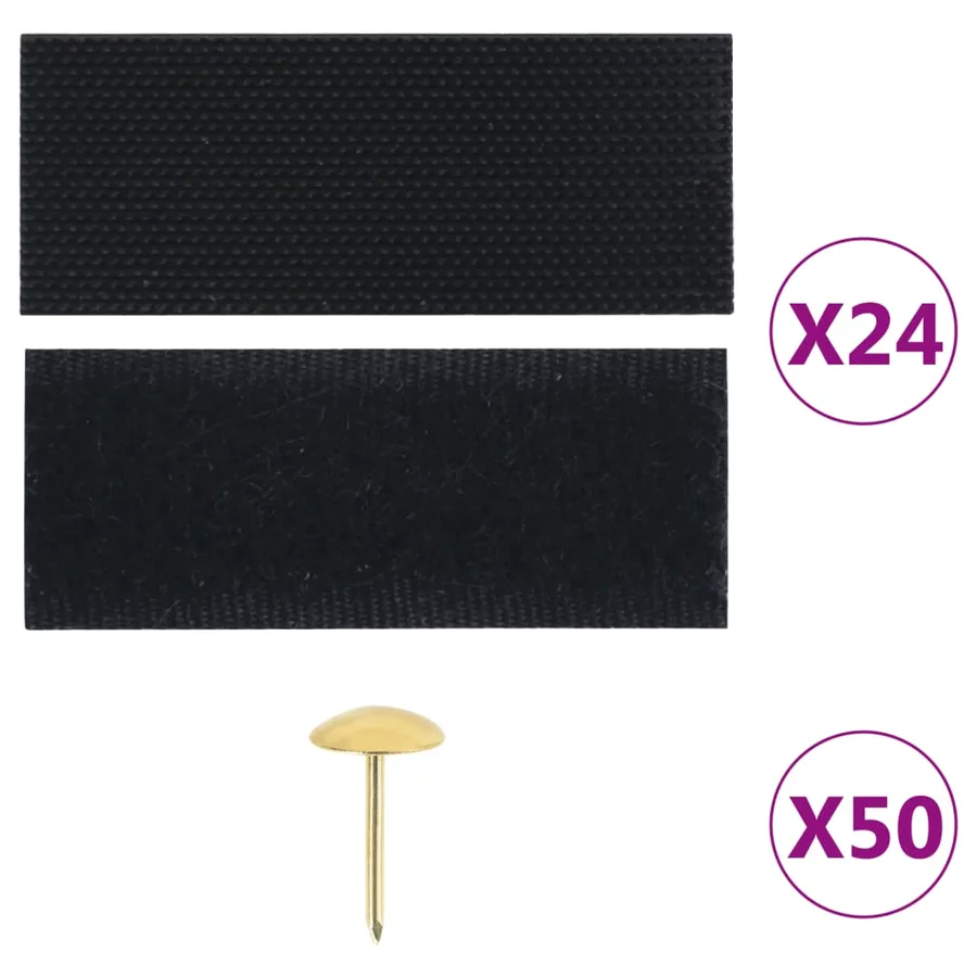 Rideaux de porte anti-insectes 2 pcs avec aimants noir 210x90cm - 3
